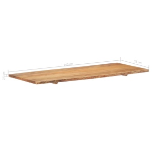 Blat lavoar de baie, 140 x 55 x 2,5 cm, lemn masiv de acacia - Img 4