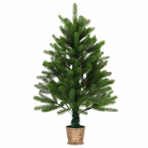Brad de Crăciun artificial, ace cu aspect natural 90 cm, verde - Img 3