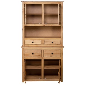 Bufet inalt, 93x40,5x180 cm, lemn masiv pin, gama Panama - Img 5