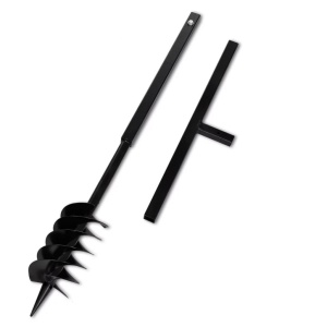 Burghiu manual găuri in pământ 120 mm cu tub prelungitor 5 m - Img 3
