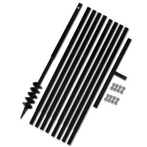 Burghiu manual găuri in pământ 80 mm cu tub prelungitor 9 m
