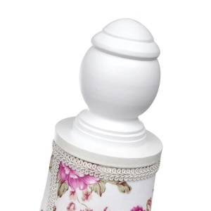 Bust pentru dame, manechin, alb cu trandafiri, bumbac - Img 3