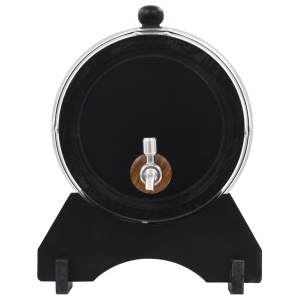 Butoi de vin cu robinet, 6 L, lemn masiv de pin - Img 4