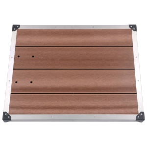 Cădiță de duș de exterior maro 80x62 cm WPC și oțel inoxidabil - Img 3
