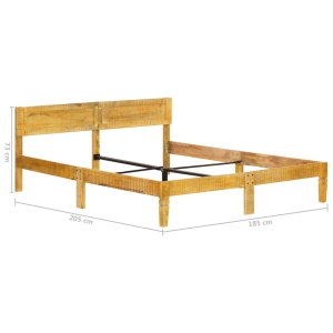 Cadru de pat, 180 cm, lemn masiv de mango - Img 5