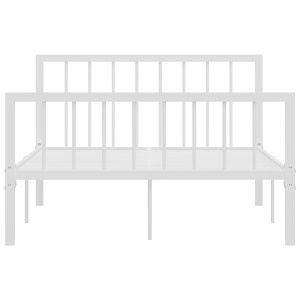 Cadru de pat, alb, 120 x 200 cm, metal - Img 3
