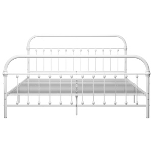 Cadru de pat, alb, 180 x 200 cm, metal - Img 3
