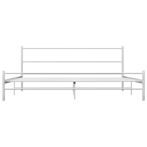 Cadru de pat, alb, 180 x 200 cm, metal - Img 3