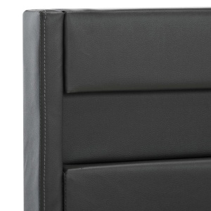 Cadru de pat cu LED, antracit, 90 x 200 cm, piele ecologică - Img 6