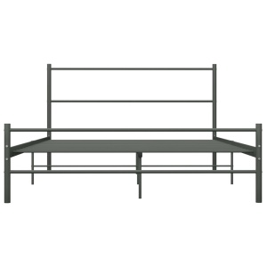 Cadru de pat, gri, 140 x 200 cm, metal - Img 3