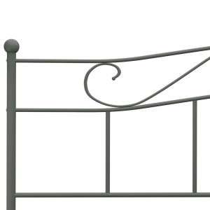Cadru de pat, gri, 180 x 200 cm, metal - Img 6