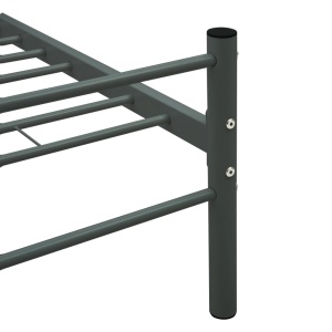 Cadru de pat, gri, 200 x 200 cm, metal - Img 7