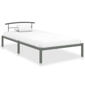 Cadru de pat, gri, 90 x 200 cm, metal