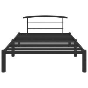 Cadru de pat, negru, 100 x 200 cm, metal - Img 3