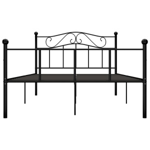 Cadru de pat, negru, 160 x 200 cm, metal - Img 3
