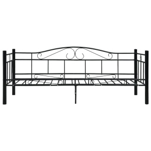 Cadru pat de zi, negru, 90 x 200 cm, metal - Img 4
