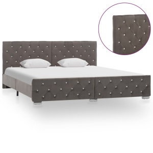 Cadru pat, gri, 180 x 200 cm, material textil - Img 2