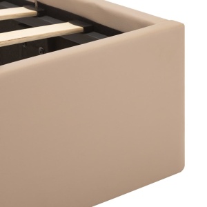Cadru pat hidraulic LED cappuccino 160 x 200 cm piele ecologică - Img 9