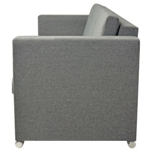 Canapea cu 3 locuri, gri deschis, material textil - Img 7
