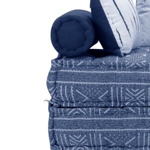 Canapea puf modulară cu 2 locuri, indigo, material textil - Img 9