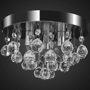 Candelabru cu cristale, design cromat - Img 3