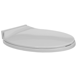 Capac WC cu inchidere silențioasă, gri deschis, oval
