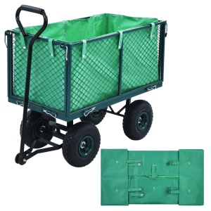 Căptușeală cărucior de grădină, verde, material textil