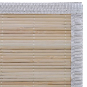 Carpetă dreptunghiulară din bambus natural, 80 x 300 cm - Img 5