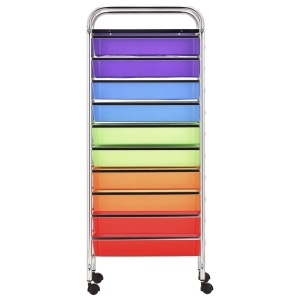 Cărucior depozitare mobil cu 15 sertare XXL multicolor plastic - Img 5