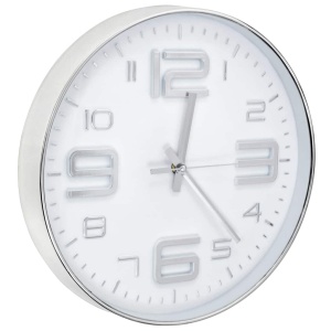 Ceas de perete, argintiu, 30 cm - Img 3
