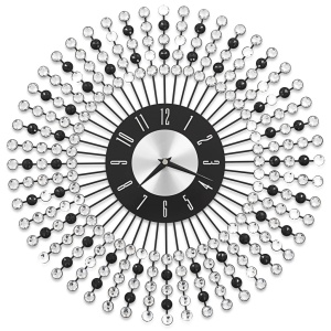 Ceas de perete, negru, 43 cm, metal - Img 2