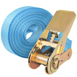 Chingi fixare cu clichet 4 buc, 0,8 tone, 6 m x 25 mm, albastru - Img 2