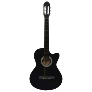 Chitară acustică occidentală cu egalizator, cu 6 corzi, negru - Img 2