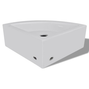 Chiuvetă cu preaplin, alb, 45 x 32 x 12,5 cm - Img 5
