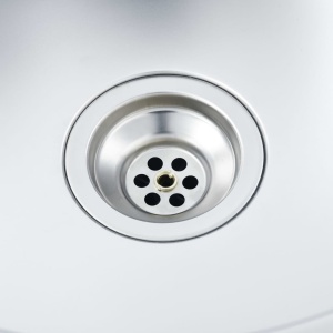 Chiuvetă de bucătărie dublă cu sită și sifon, oțel inoxidabil - Img 8