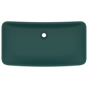 Chiuvetă dreptunghiulară de lux verde inchis 71x38 cm ceramică - Img 3