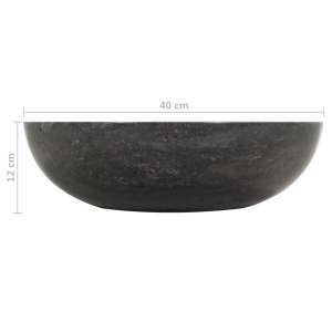 Chiuvetă, negru, 40 x 12 cm, marmură - Img 7