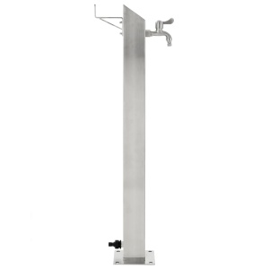 Coloană de apă pentru grădină, 95 cm, oțel inoxidabil, pătrat - Img 3