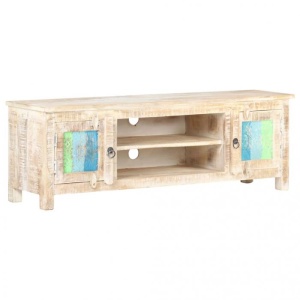 Comodă TV, 120 x 30 x 40 cm, lemn de acacia nefinisat