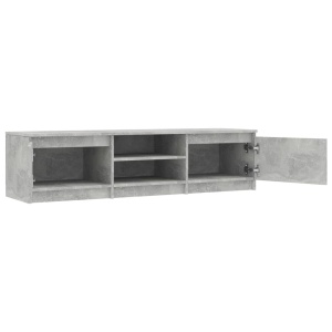 Comodă TV, gri beton, 140 x 40 x 35,5 cm, PAL - Img 5