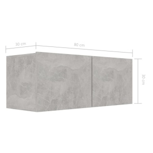 Comodă TV, gri beton, 80 x 30 x 30 cm, PAL - Img 7