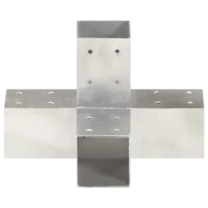 Conectori de grindă, formă X, 4 buc, 71x71 mm, metal galvanizat - Img 4