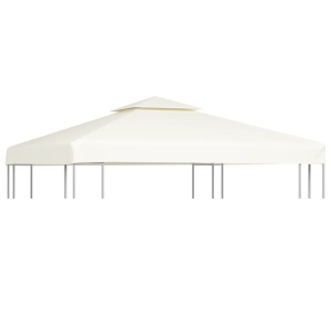Copertină de rezervă acoperiș foișor, alb crem, 3x3 m, 310 g/m²