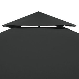 Copertină de rezervă acoperiș foișor gri inchis 3x3 m 310 g/m² - Img 5