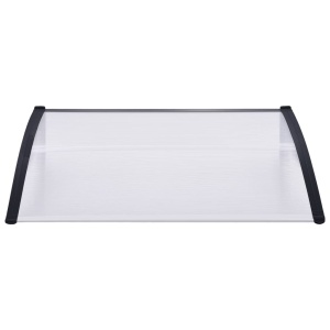 Copertină de ușă, negru și transparent, 120 x 80 cm, PC - Img 2