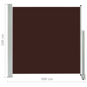 Copertină laterală retractabilă de terasă, maro, 160 x 300 cm - Img 7