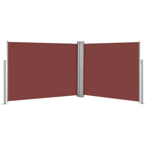 Copertină laterală retractabilă, maro, 140 x 1000 cm