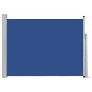Copertină laterală retractabilă terasă, albastru, 120x500 cm - Img 2