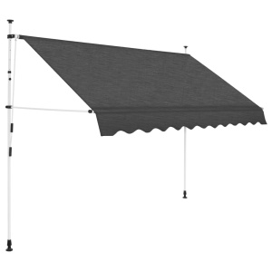 Copertină retractabilă manual, antracit, 250 cm