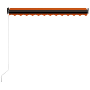 Copertină retractabilă manual LED portocaliu și maro 300x250 cm - Img 8